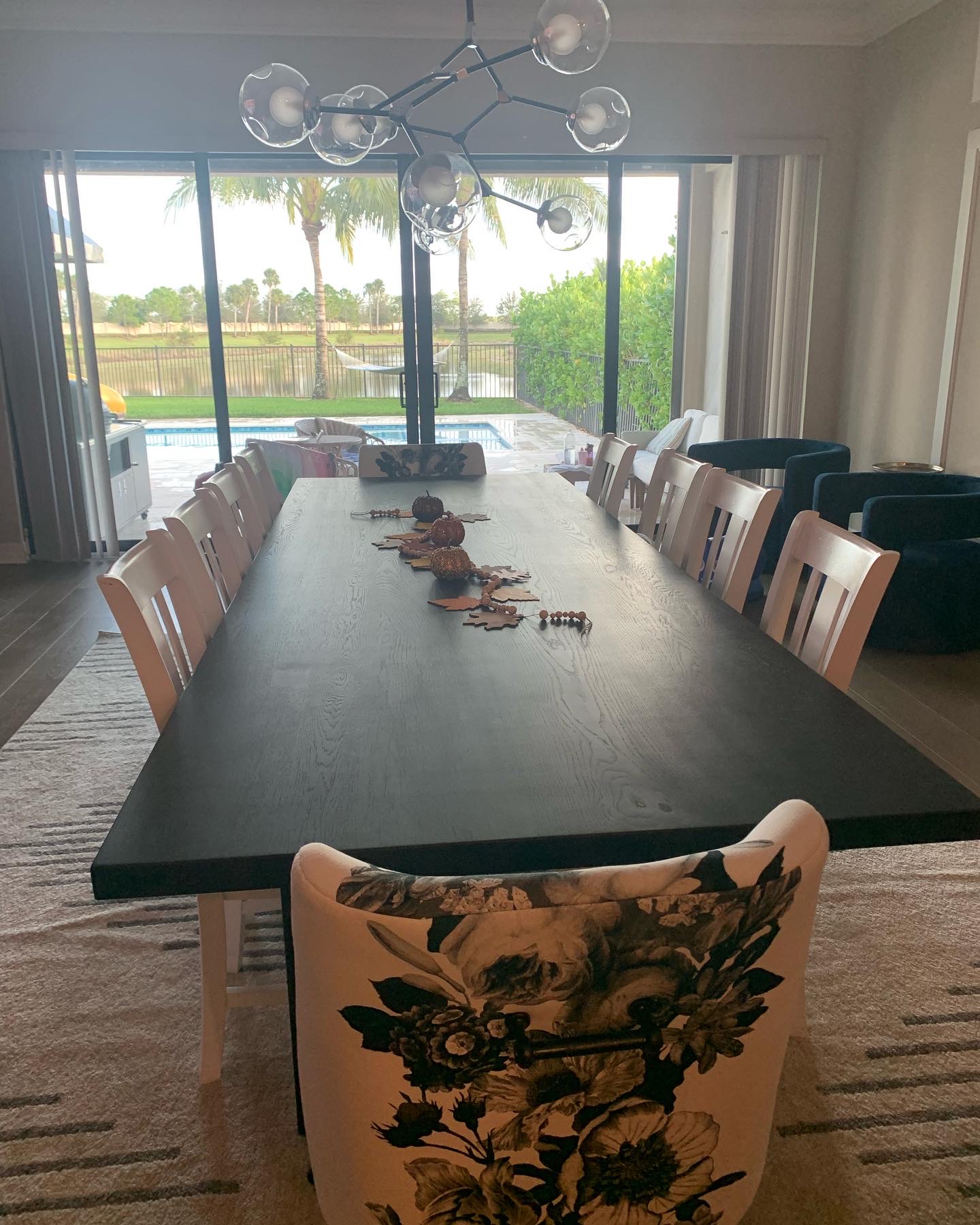Stained, White Oak Dining Table