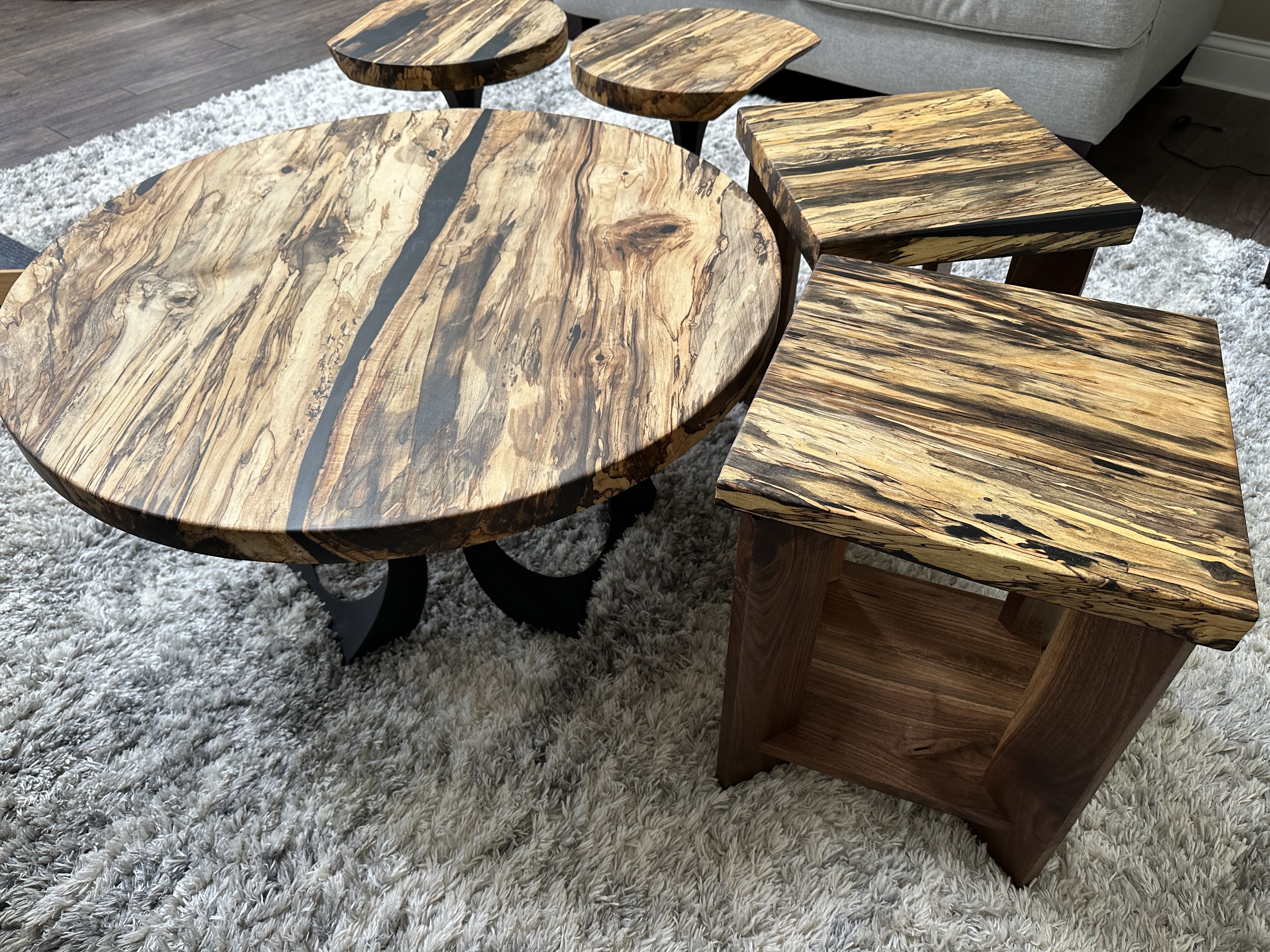Spalted Maple Living Room Set