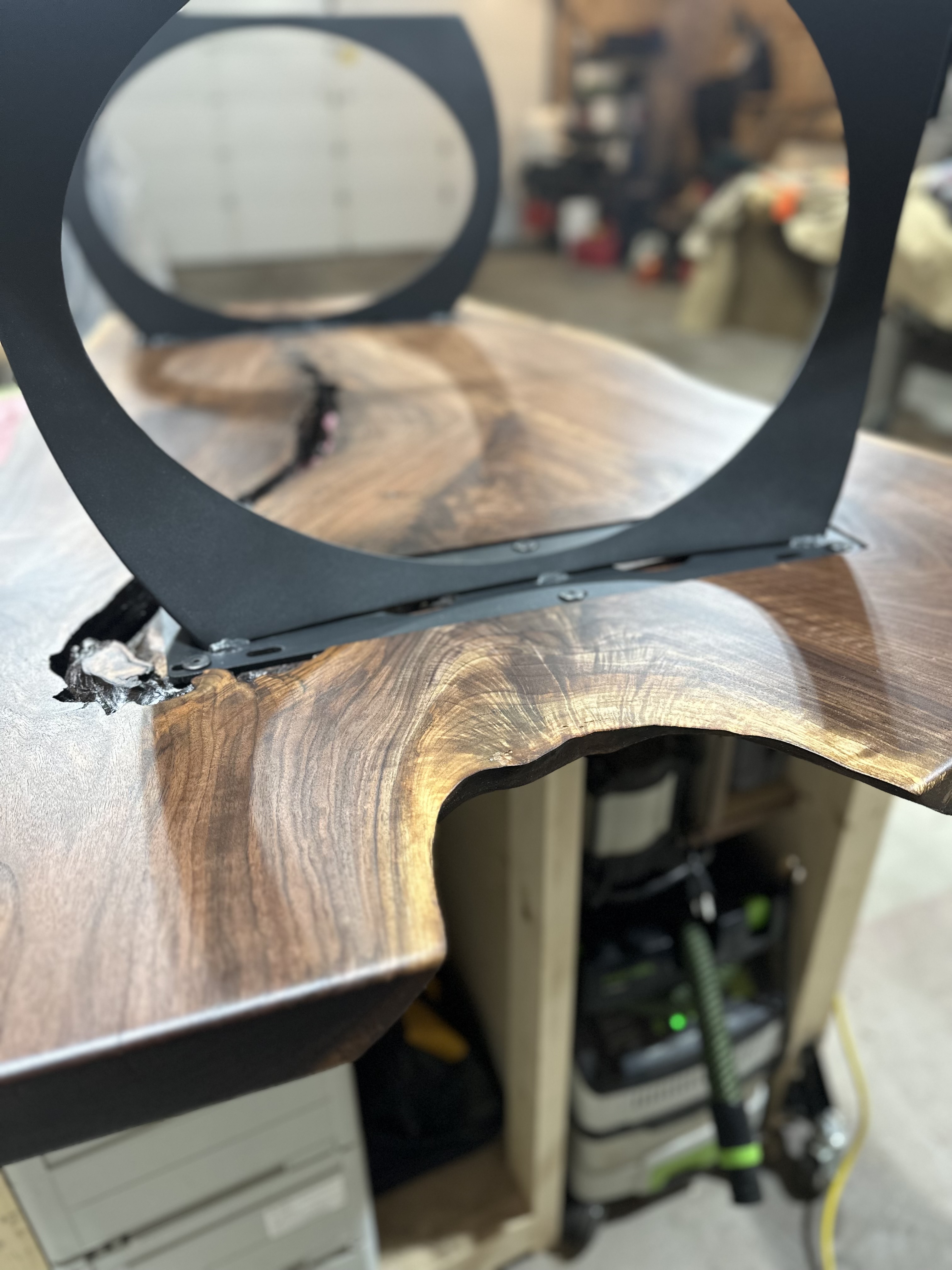 Black Walnut Coffee Table - Underside (legs)