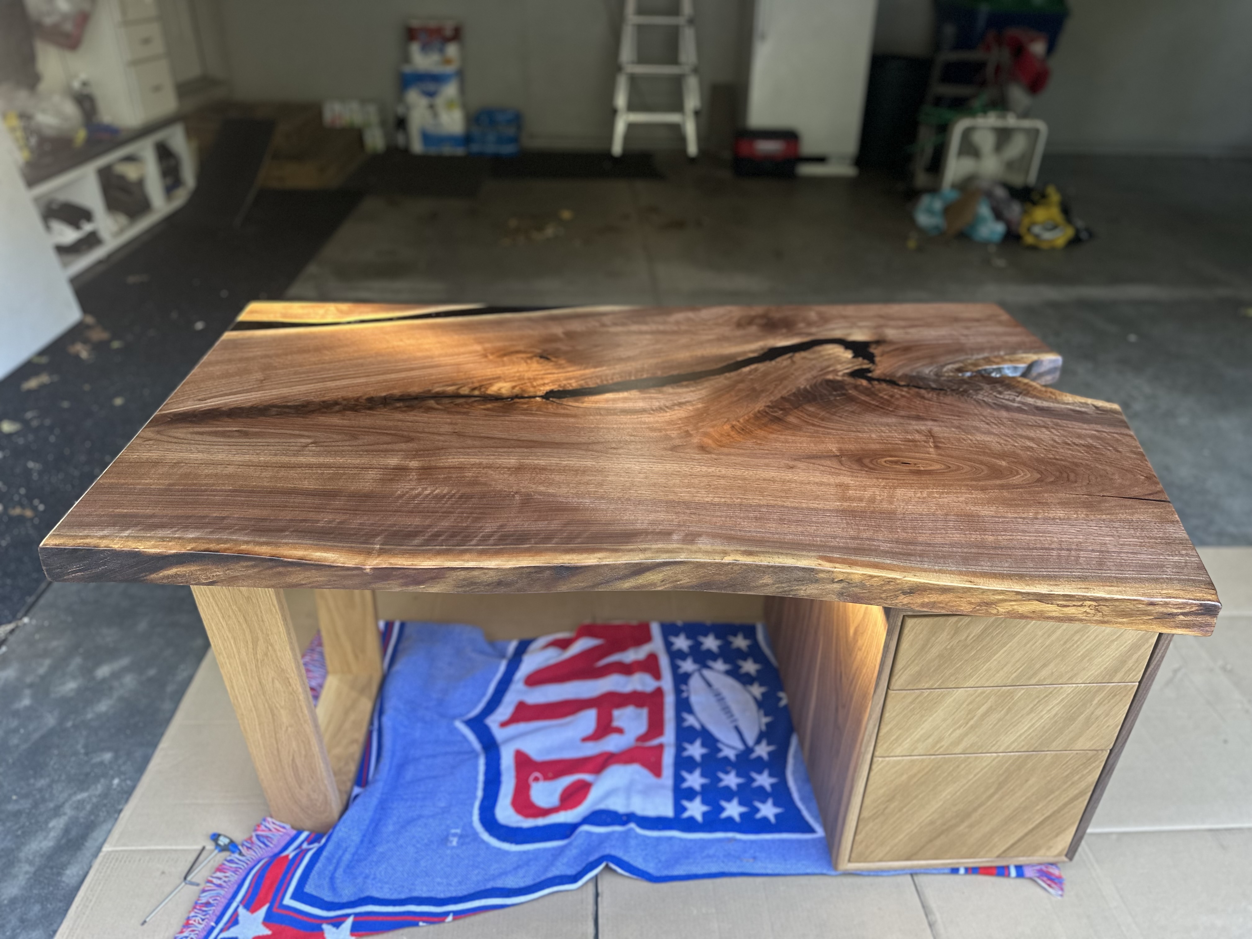 Black Walnut And White Oak Desk